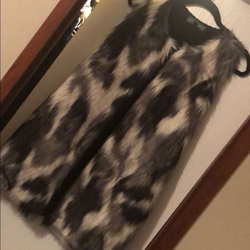 Faux fur vest